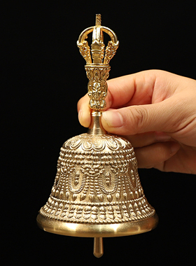 黄铜八宝铃八仙佛铃铜铃仿古道铃