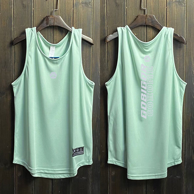 American basketball vest men's sports quick-drying sweat-absorbing fitness training loose Kobe sleeveless round neck top running suit