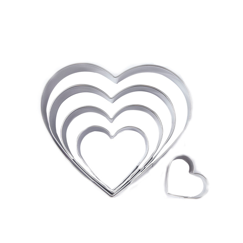 4寸爱心模具心形模具5寸6寸饼干切模心型慕斯不锈钢翻糖蛋糕虾滑 - 图3