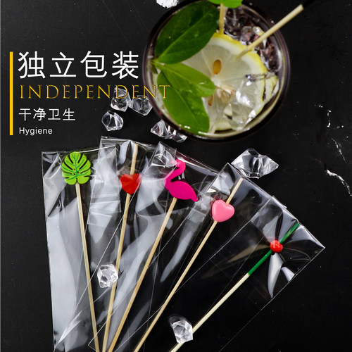 水果签一次性叉子创意竹签艺术牙签果插点心果盘糖葫芦串签水果叉 - 图1