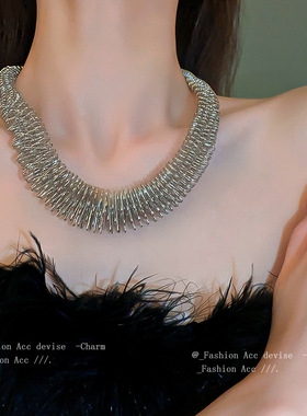 欧美高级感弹簧项链弹簧