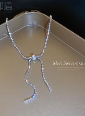 项链轻奢蝴蝶结玉都遇女