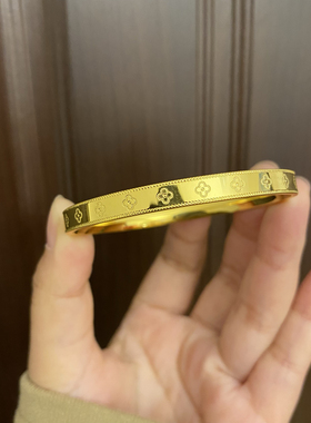 新中式国潮风精工万花筒手镯幸运草时尚手环镯子