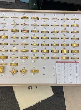 新中式国潮风精工闭口戒指素圈泥鳅背碎冰冰钱币福字马赛克指环戒
