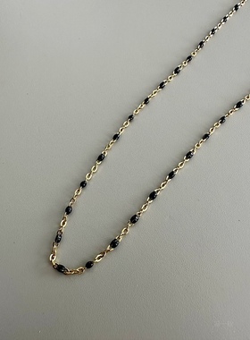 杨采钰钛钢不掉色女短项链细