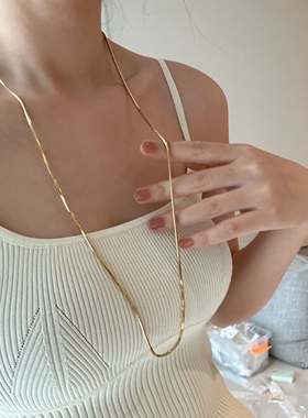 长款项链素链蛇骨链女