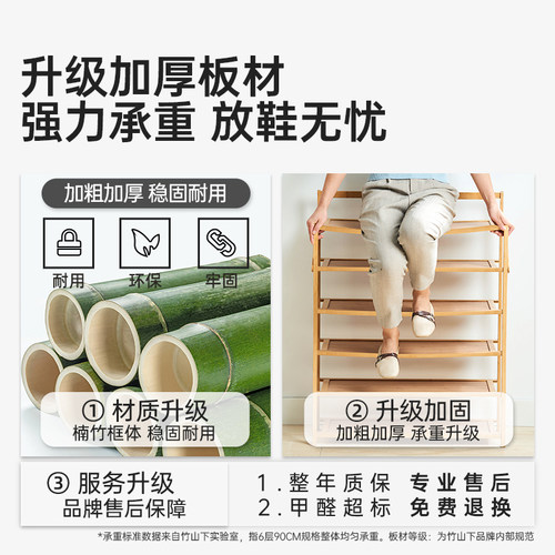 鞋架入户门折叠免安装宿舍小型家用门口多层小窄出租屋用简易鞋柜 - 图2