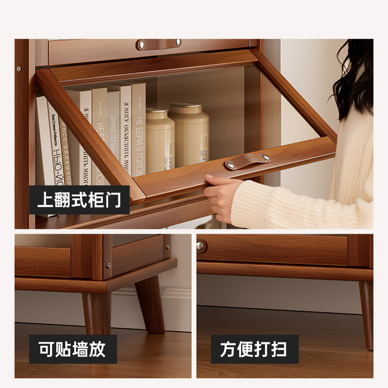 实木书柜储物柜一体落地式书架分层置物架家用展示柜收纳柜手办柜,淘宝优惠券,粉丝福利购,淘宝优惠卷