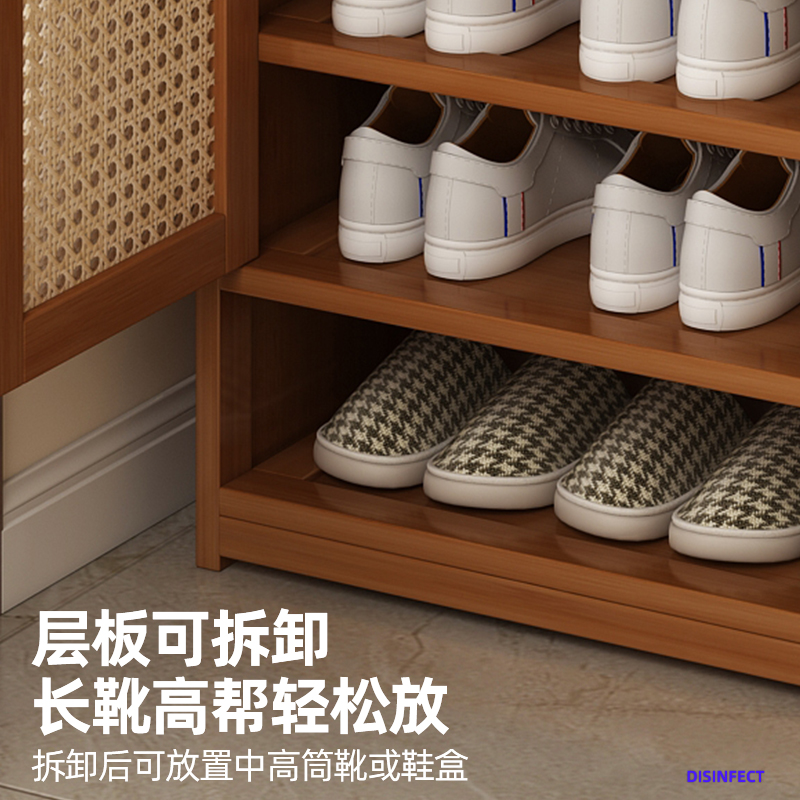 鞋柜家用门口多层门外楼道走廊除臭杀菌鞋架子简易玄关入户收纳柜 - 图2