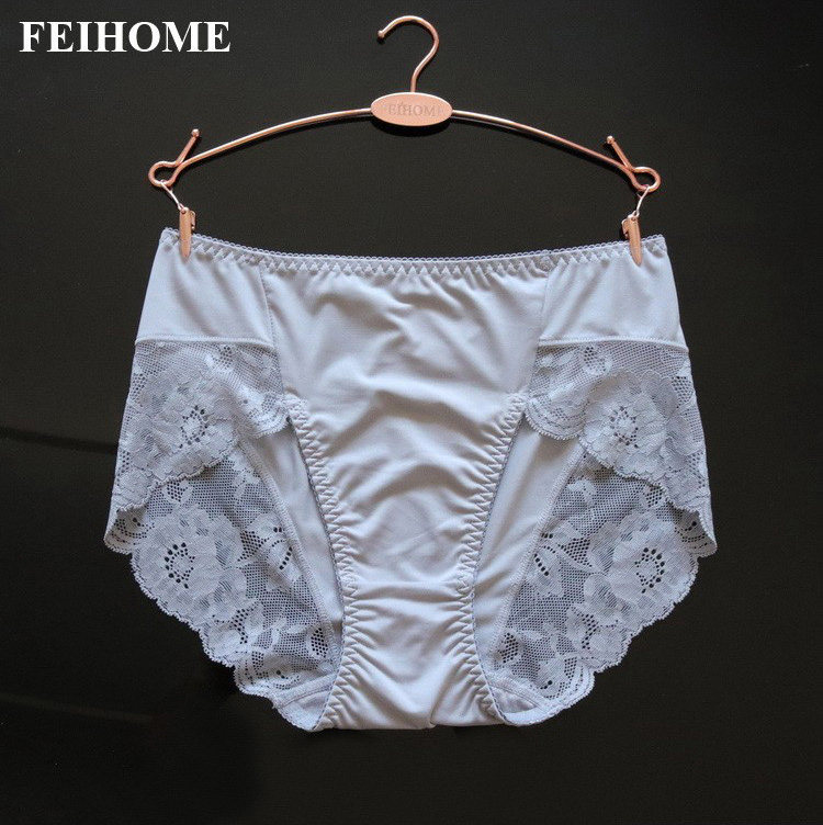 女士中高腰软滑牛奶丝女式短裤蕾丝边优雅知性无痕内裤加大码N363,淘宝优惠券,粉丝福利购,淘宝优惠卷