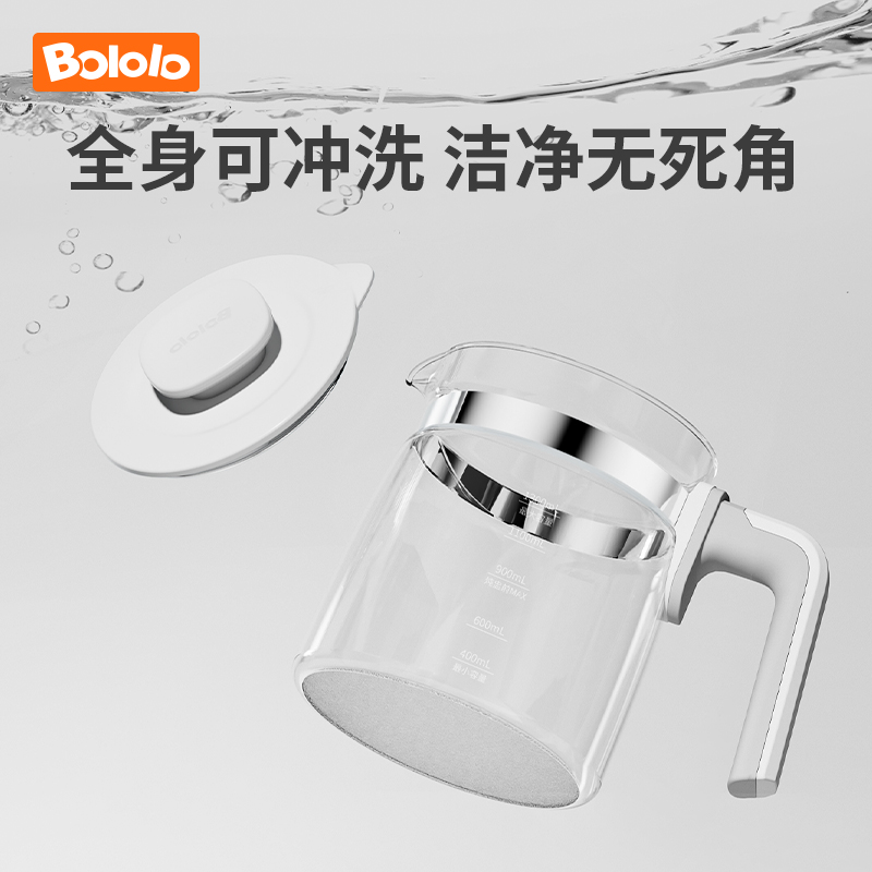 波咯咯全玻璃恒温热水壶婴儿冲奶专用烧水壶家用温奶泡奶调奶器