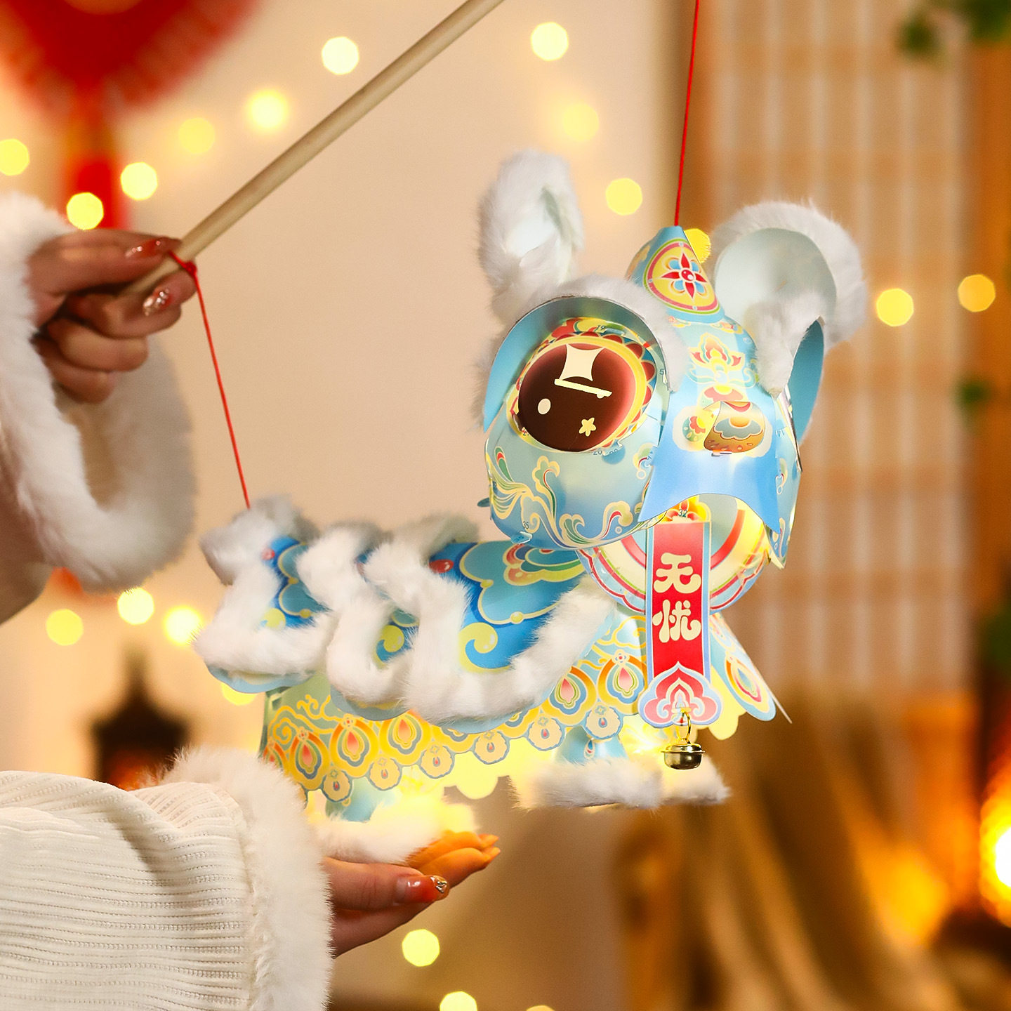 马年元宵醒狮灯笼儿童手提材料包花灯新年过年摆摊小商品PVC,淘宝优惠券,粉丝福利购,淘宝优惠卷