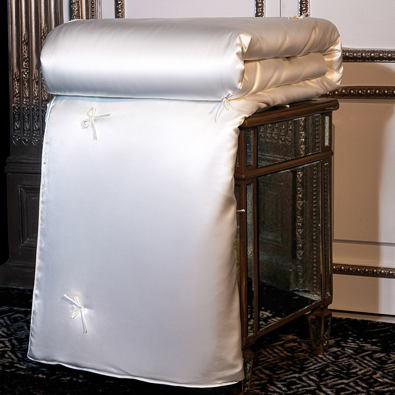 奢华蝴蝶结100%桑蚕丝秋冬春秋被 欣恋家纺蚕丝被