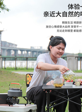 利仁卡式炉户外便携式折叠卡磁炉野外露营炉具炊具燃气火锅煮茶炉