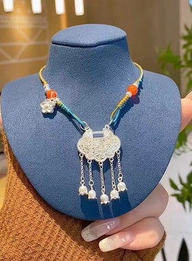 正品纯银足银璎珞铃兰花