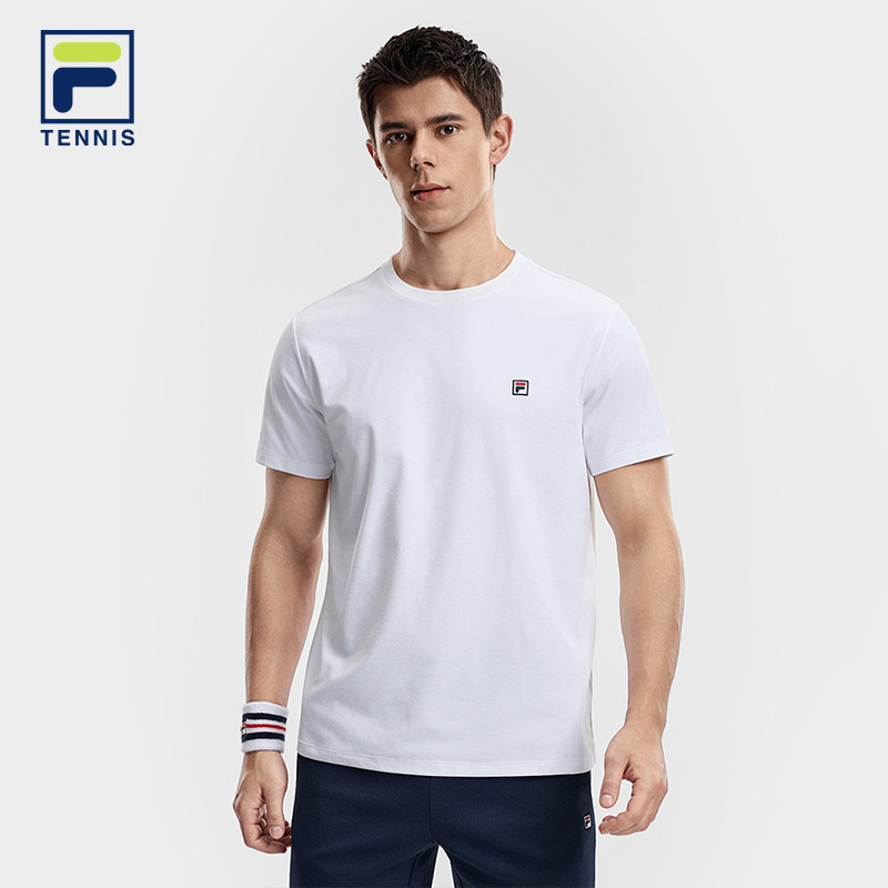 FILA 斐乐官方男子针织短袖衫2026春新款网球运动简约经典圆领T恤,淘宝优惠券,粉丝福利购,淘宝优惠卷