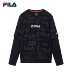 FILA Fila Official Áo len cao cổ nam 2019 Thư mới Phản chiếu Full In Fake Hai áo len nam - Thể thao lông cừu / jumper