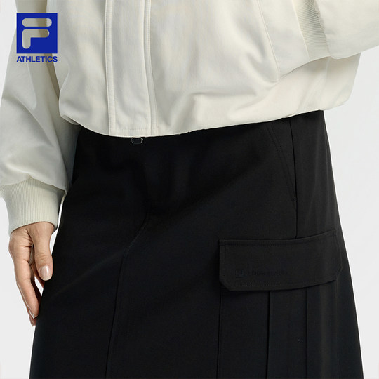 FILA 斐乐官方女士梭织裙2025冬季新款户外运动基础半身裙一步裙