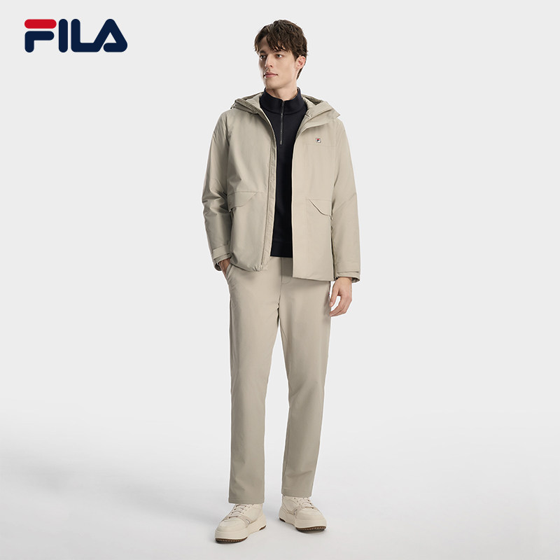 FILA 斐乐官方男士棉服2026春新款时尚休闲简约基础保暖连帽外套,淘宝优惠券,粉丝福利购,淘宝优惠卷