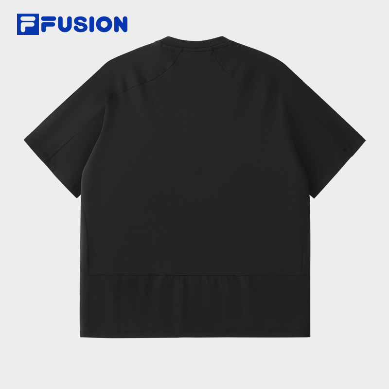 FILA FUSION斐乐潮牌男子针织短袖衫2025夏季新款时尚休闲干爽T恤,淘宝优惠券,粉丝福利购,淘宝优惠卷