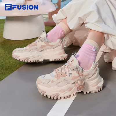 赵露思同款FILA FUSION斐乐女鞋硬糖鞋新款厚底老爹鞋官方跑步鞋