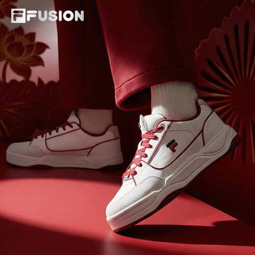 FILA FUSION斐乐潮牌BANK 2板鞋男子2026新款休闲鞋情侣小白鞋女 - 图2