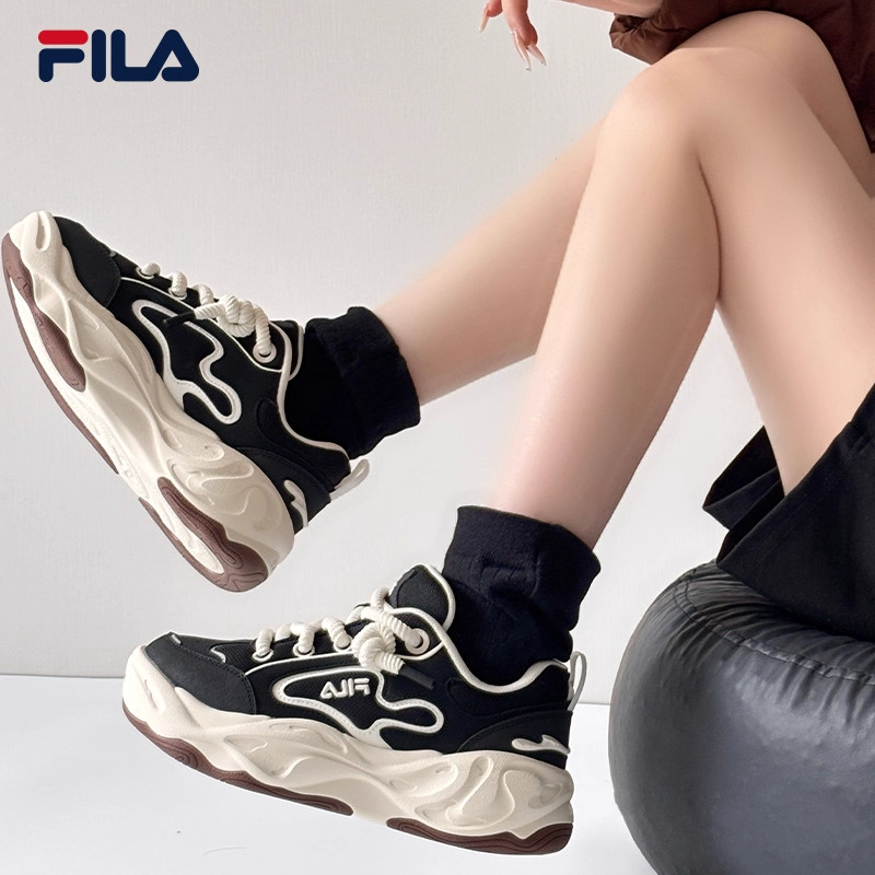 流沙鞋|杨幂同款FILA 斐乐女BROOK 2秋冬面包板鞋黑色休闲运动鞋,淘宝优惠券,粉丝福利购,淘宝优惠卷