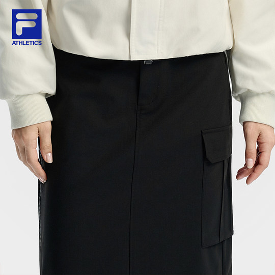 FILA 斐乐官方女士梭织裙2025冬季新款户外运动基础半身裙一步裙