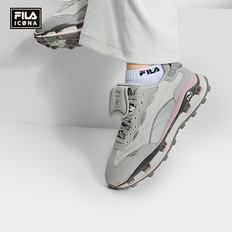 杨幂同款FILA 斐乐女鞋KM2老爹鞋运动鞋2025新款厚底休闲鞋老爹鞋 - 图1