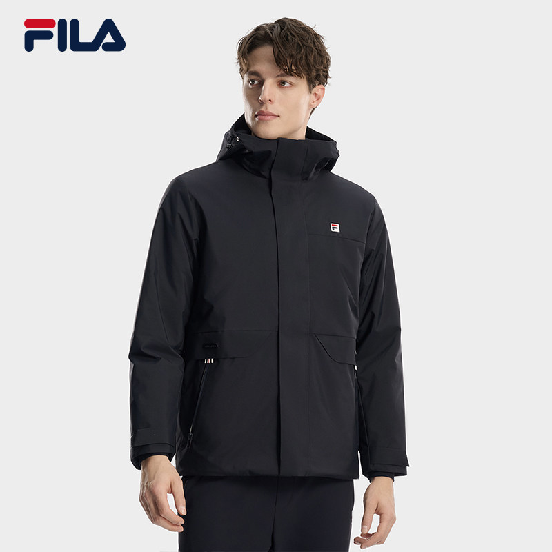 FILA 斐乐官方男士棉服2026春新款时尚休闲简约基础保暖连帽外套,淘宝优惠券,粉丝福利购,淘宝优惠卷