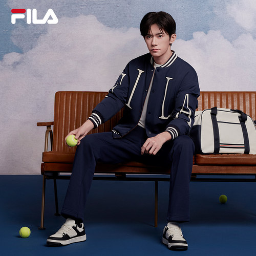 【易烊千玺同款】FILA 斐乐男情侣TARGA 1+网球圆盾板鞋休闲鞋子 - 图0