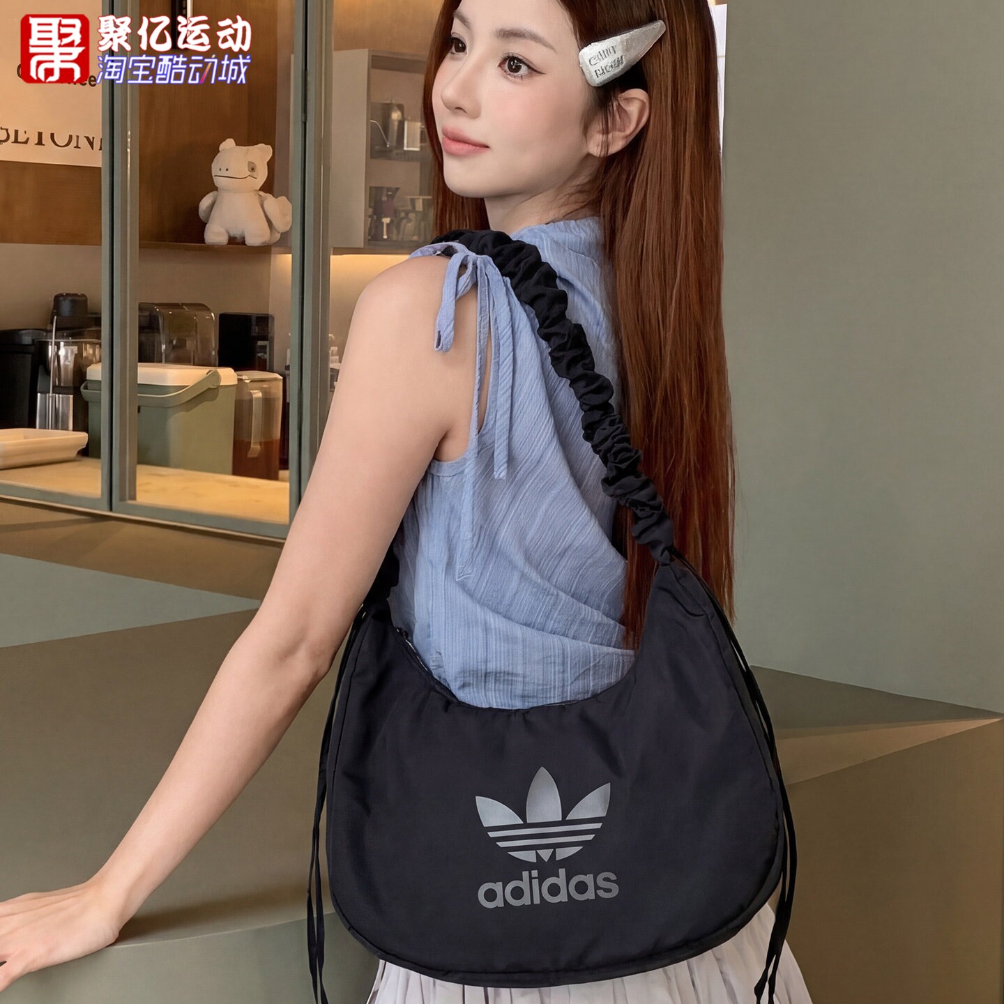 Adidas clover women's bag cloud bag croissant bag