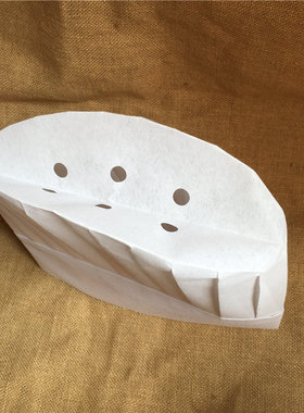 加厚款一次性无纺布铁板烧厨师帽