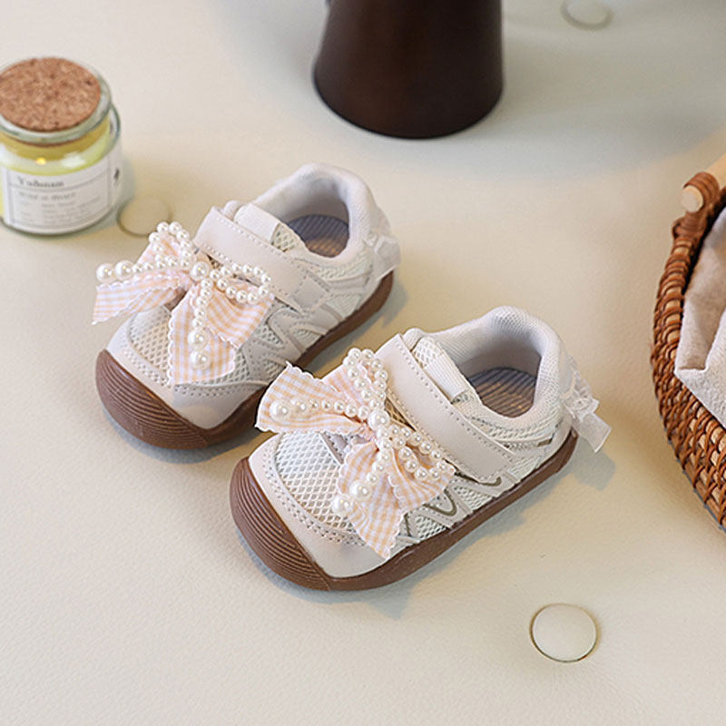 女童运动鞋春秋公主风女孩时尚软底珍珠蝴蝶结宝宝魔术贴板鞋,淘宝优惠券,粉丝福利购,淘宝优惠卷