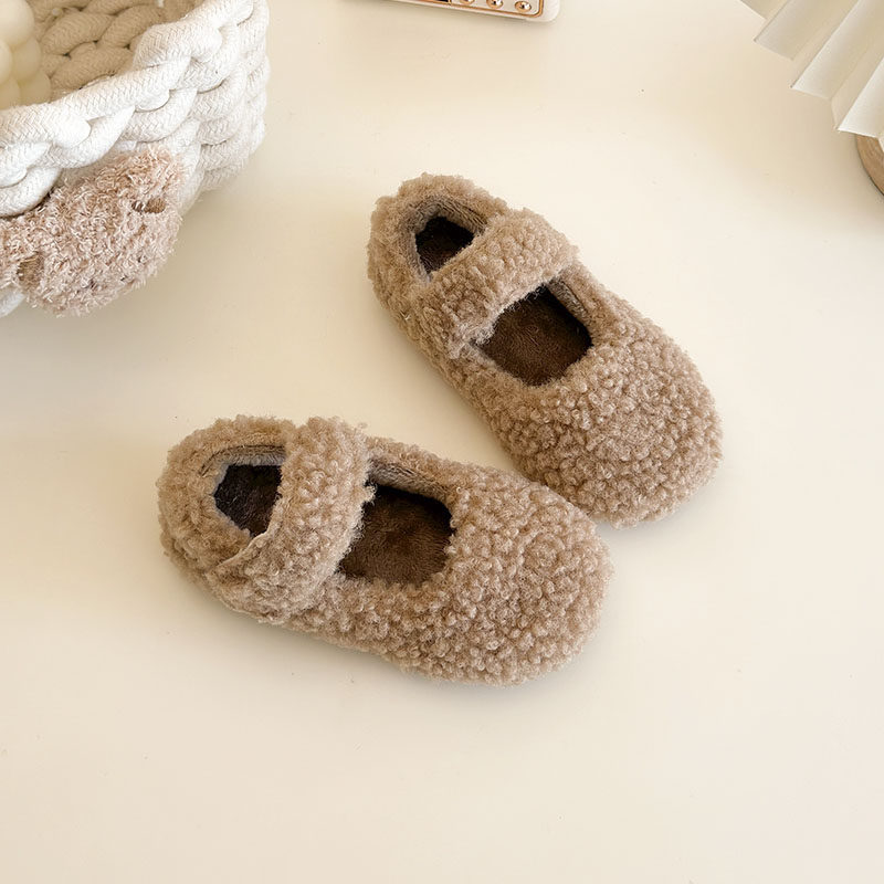 2025冬季新款儿童鞋子女孩公主棉鞋女童毛毛鞋二棉加绒宝宝豆豆鞋,淘宝优惠券,粉丝福利购,淘宝优惠卷