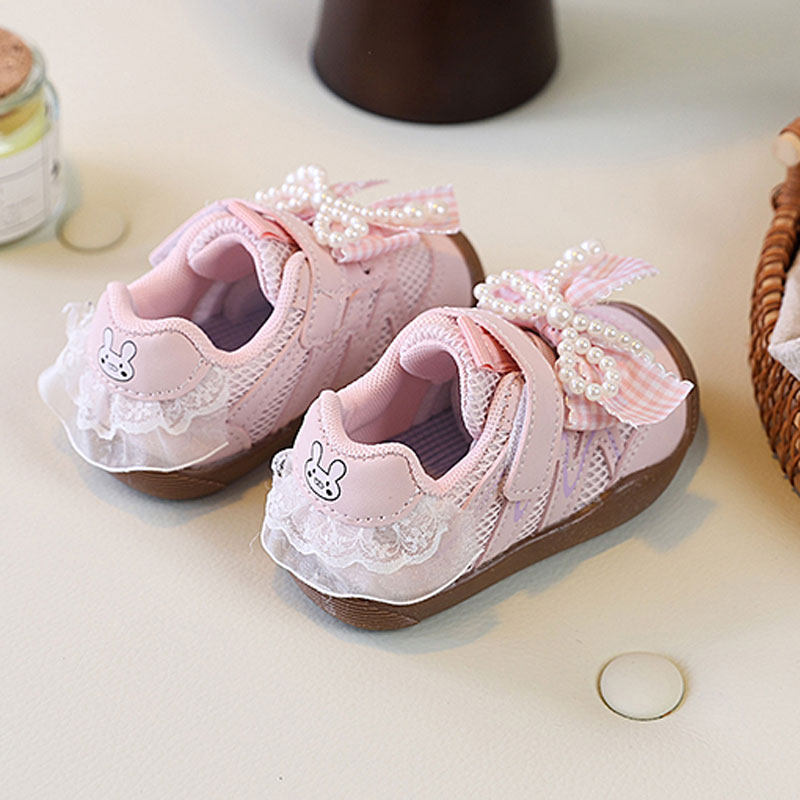 女童运动鞋春秋公主风女孩时尚软底珍珠蝴蝶结宝宝魔术贴板鞋,淘宝优惠券,粉丝福利购,淘宝优惠卷
