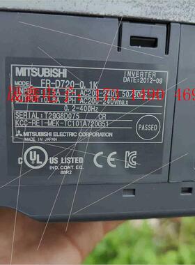 FR-D720-0.1K变频器,,新,功能包【询价产品】