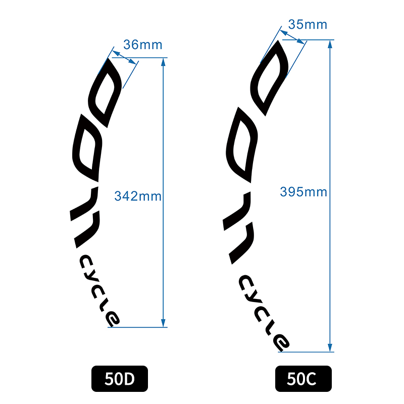 公路车0011 cycle轮组贴纸公路自行车车圈碳圈改色贴防水装饰-图0