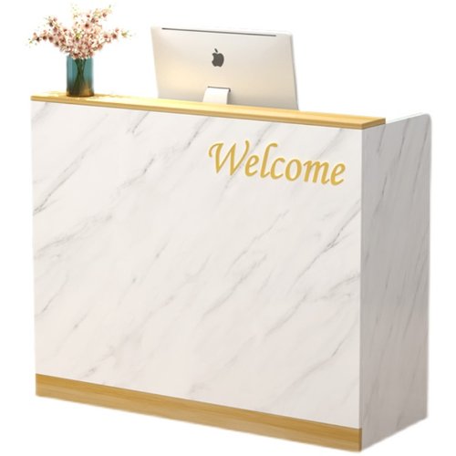 收银台大理石吧台柜台前台接待台店铺小型简约现代美发服装店收银 - 图3