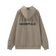 FOG double thread ESSENTIALS cardigan hooded sweatshirt