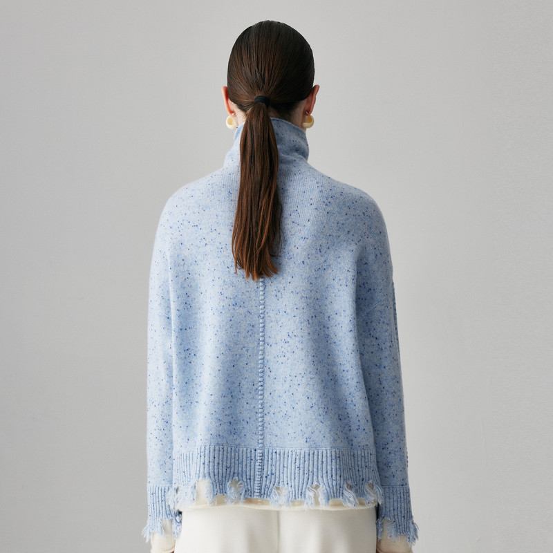 【彩点碰撞】帕罗2025秋冬新款针织100%全山羊绒衫女高领保暖毛衣,淘宝优惠券,粉丝福利购,淘宝优惠卷