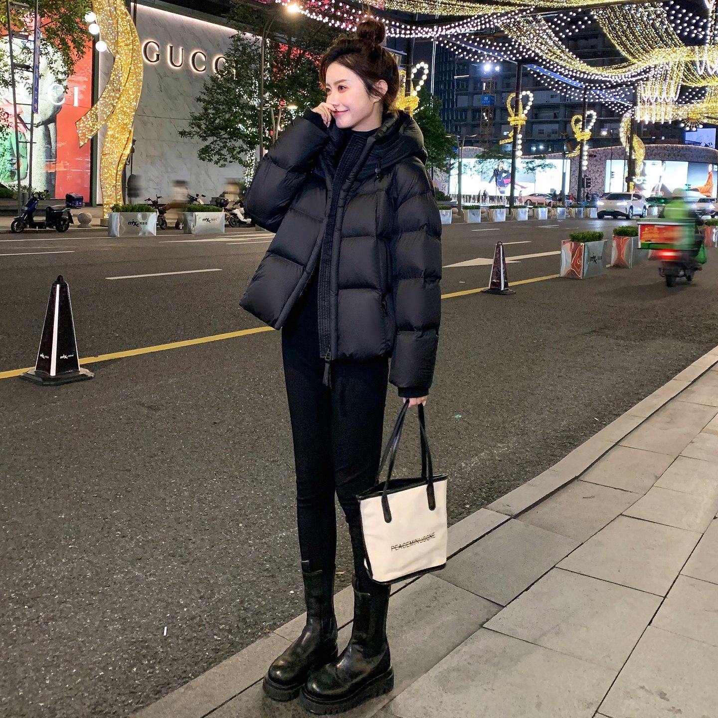 小个子黑色短款羽绒服女2025冬季新款女士宽松白鸭绒加厚保暖外套,淘宝优惠券,粉丝福利购,淘宝优惠卷