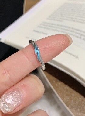 波浪纹戒指女气质精致百搭2026新款小众设计感开口指环情人节礼物