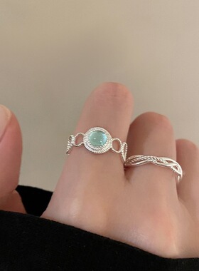 饰尚e族甜酷叠戴线条缠绕戒指女百搭时尚个性ins风小众设计感开口