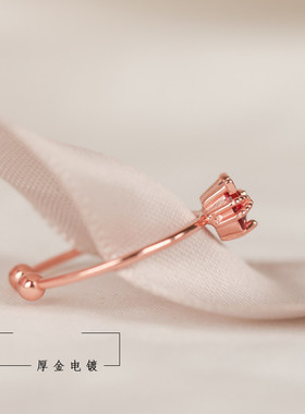 925银猫咪食指戒指女小众设计