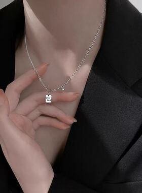 925纯银luck项链2025新款爆款轻奢小众设计高级感锁骨链