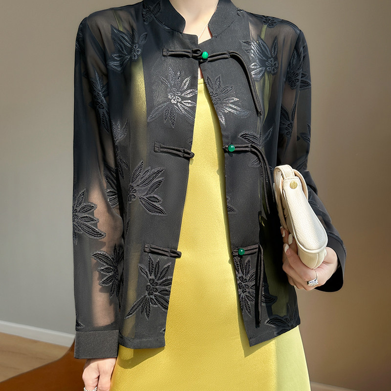 新国潮风配旗袍衬衫女防晒衫中式盘扣外套上衣宽松休闲百搭外搭,淘宝优惠券,粉丝福利购,淘宝优惠卷