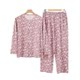 ຊຸດນອນຝ້າຍບໍລິສຸດຂອງແມ່ຍິງອາຍຸກາງແລະຜູ້ສູງອາຍຸ, ຊຸດນອນ, cardigans ຝ້າຍບາງໆຄໍ, ແອວສູງ, ເຄື່ອງປັບອາກາດໃນເຮືອນສໍາລັບຜູ້ສູງອາຍຸ