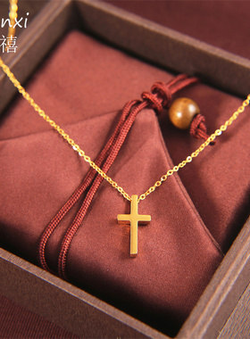 精致简约小巧十字架项链女生