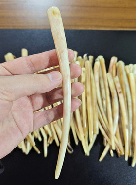 天然真牛角发簪古风韧性好不易折断高级感日常盘发简约簪子女